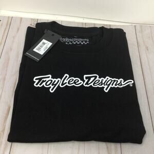 Troy Lee Designs Youth Black Signature TShirt Size XL Motocross Tee Short Sleeve
